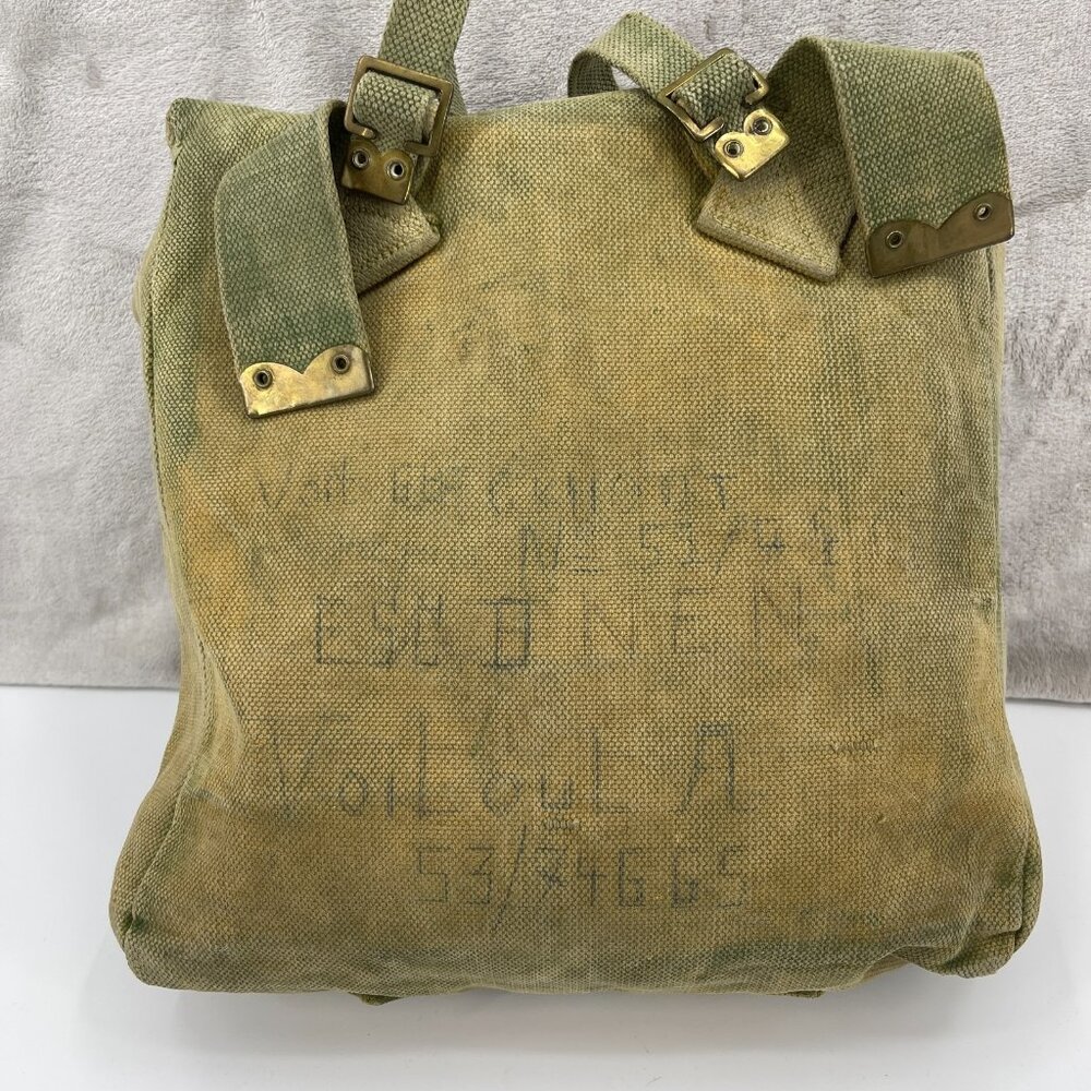 Vintage Military Custom Painted Ouija Board Canvas Messenger Bag Distressed - Picture 6 of 13